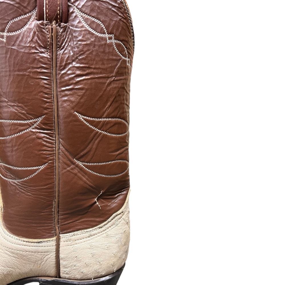 Vintage Tony Lama "Ostrich Quilled" Boots