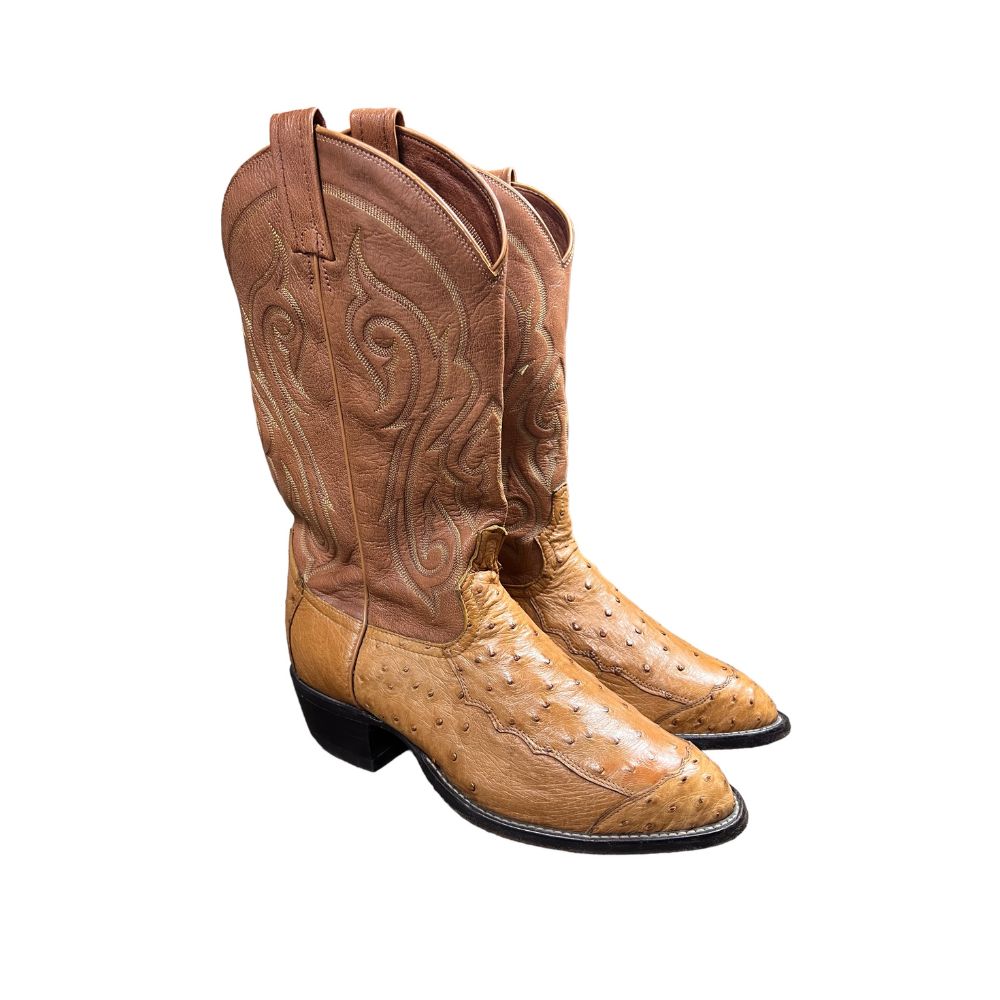 Vintage Tony "Lama Full Quill Ostrich" Boots