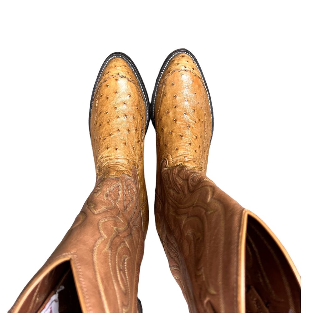 Vintage Tony "Lama Full Quill Ostrich" Boots